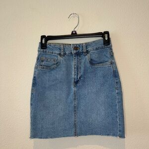 jean mini skirt